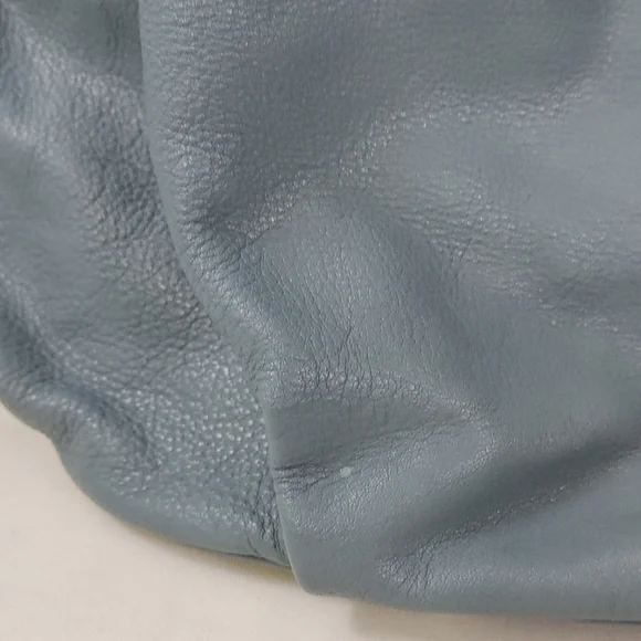 💥FINAL PRICE💥 Allison Scott Blue-Gray Pleated Leather Shoulder Bag - Picture 14 of 16
